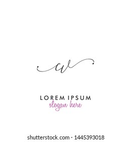 CV Initial beauty monogram logo vector