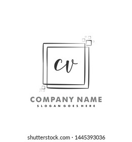 CV Initial beauty monogram logo vector