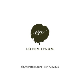 CV Initial beauty monogram logo vector