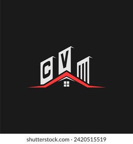 CV Initial Construction Real Estate Home Logo Design Vector