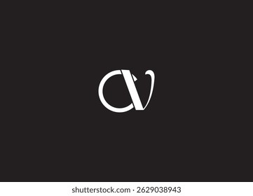 CV logotipo criativo inicial e letra logotipo design