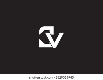 CV logotipo criativo inicial e letra logotipo design