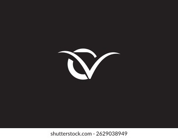CV logotipo criativo inicial e letra logotipo design