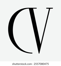 cv Initial Letter Logo Symbol