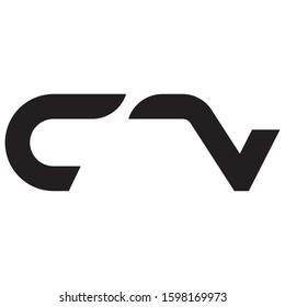 CV initial letter logo template vector icon design