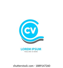 CV Initial letter logo template vector	