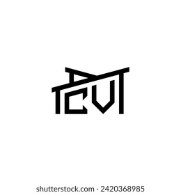 CV Initial Letter in Real Estate Logo concept.eps CV Initial Letter in Real Estate Logo concept