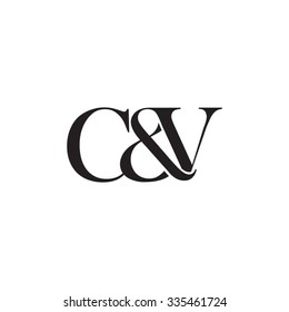 Cv Initial Logo Ampersand Monogram Logo Stock Vector (royalty Free 