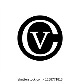 Cv Initial Logo Circle Stock Vector (Royalty Free) 1238771818 ...