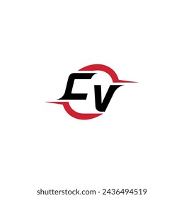 CV logotipo inicial concepto fresco y elegante para la exportación o el logotipo del juego como su inspirador