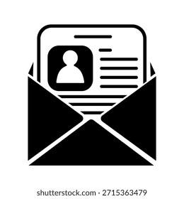 CV Job Application Letter Vector Icon