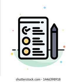 Cv, Job, Job Search Abstract Flat Color Icon Template