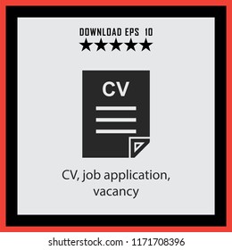 CV, job vacancy  vector icon