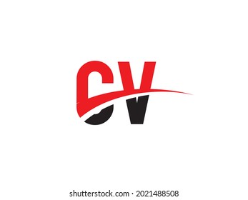 CV Letter Initial Logo Design Template