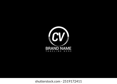 Carta CV Logo inicial Design modelo Vetor ilustração