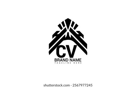 CV letter logo Creative Design. CV monogram Logo Unique Concept Vector. CV creative modern flat abstract initials letter logo.