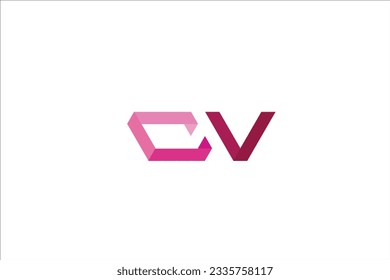 diseño logotipo letra cv