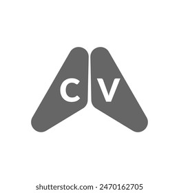 CV letter logo design on white background. Creative  modern CV letter logo design. Vector design.
Letters CV, CV logo  vector template.