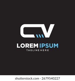 CV Carta Logo Design Modelo Vetor Premium Design criativo Design Conceito