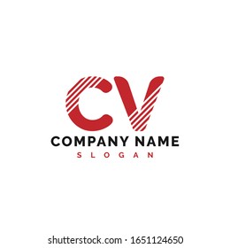 CV Letter Logo Design. CV letter logo Vector Illustration - Vector