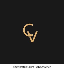 CV letter logo icon, CV initial concept icon