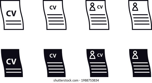 CV line icon, vector illustration.