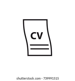 CV line icon, vector illustration.