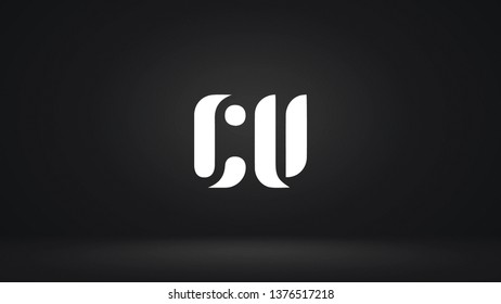 CV Logo design letter template vector