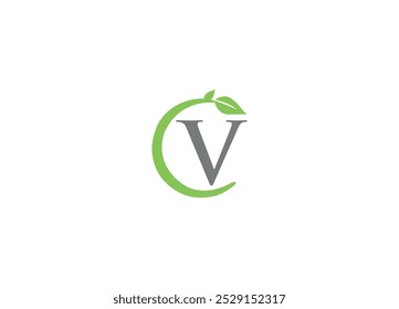 modelo de ícone de vetor de design de logotipo CV com fundo branco