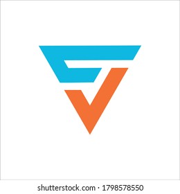 Signo vectorial de diseño de logotipo CV 