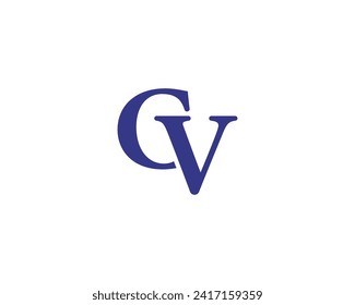 CV Logo design vector template