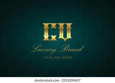 CV LUXURY LETTER LOGO DESIGN. It is a luxury letter monogram logo, this logo is made by combining two letters