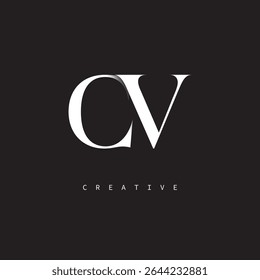 CV Monogram Logo Minimal Elegant