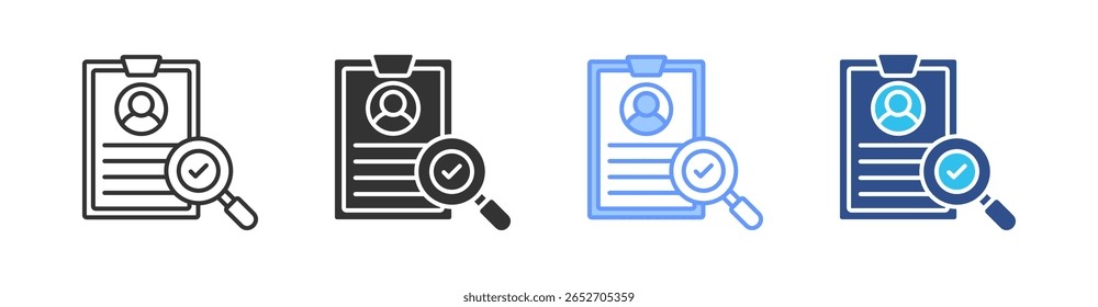 Cv Multi Style Icon Set Vector