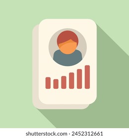 CV of new manager icon flat vector. Success orator. Job audience