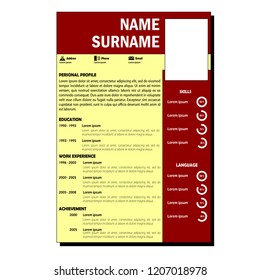 CV Red and Yellow template