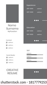 CV Resume Design Template for Work