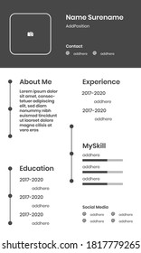Plantilla de diseño de currículum vítae para trabajo