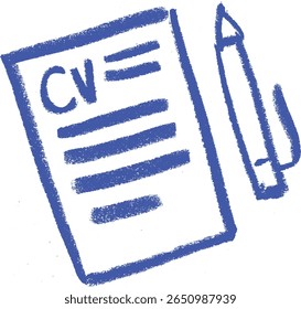 CV Retomar ícone Crayon Giz Giz Desenho Vetor