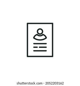 CV Resume icon isolated on white background.