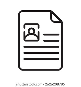 cv resume icon on white background