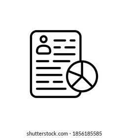 Icono de currículum en vector. Logotipo