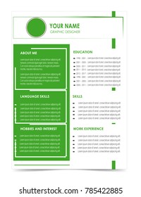 cv resume illustration design template