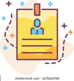 CV - resume illustration - document person