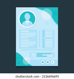 cv resume illustration with information