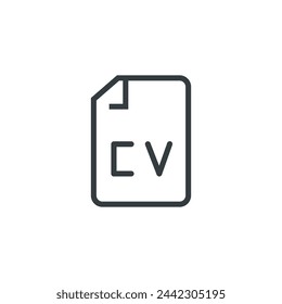 Cv resume office business icon, vector illustration