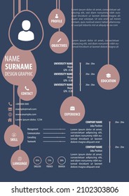 CV - Resume Template. Balloon Design. Soft Simple Color. Best fo Job Application