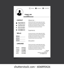 CV Resume Template Design 