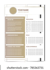 cv resume template design illustration vector isolated