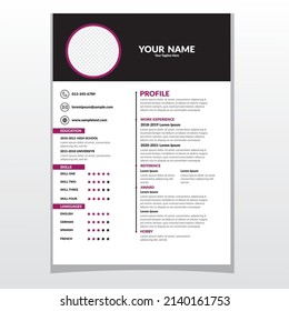 CV  Resume template  elegant stylish design  
business resume Vector